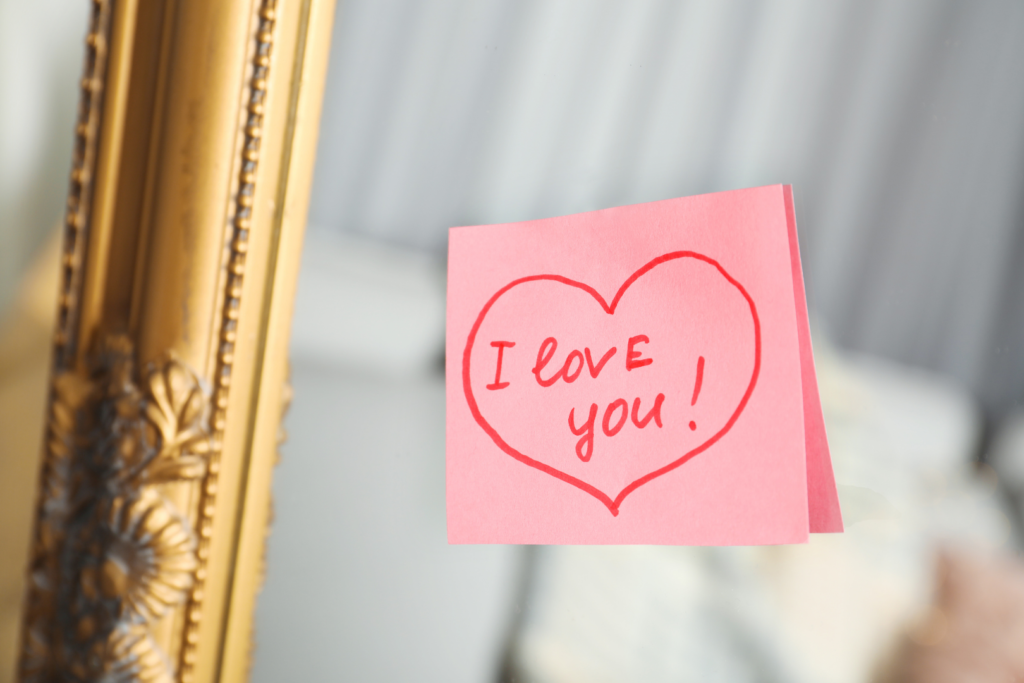 Image of I Love you Post it for "Why I Love My Clients" Blog Post