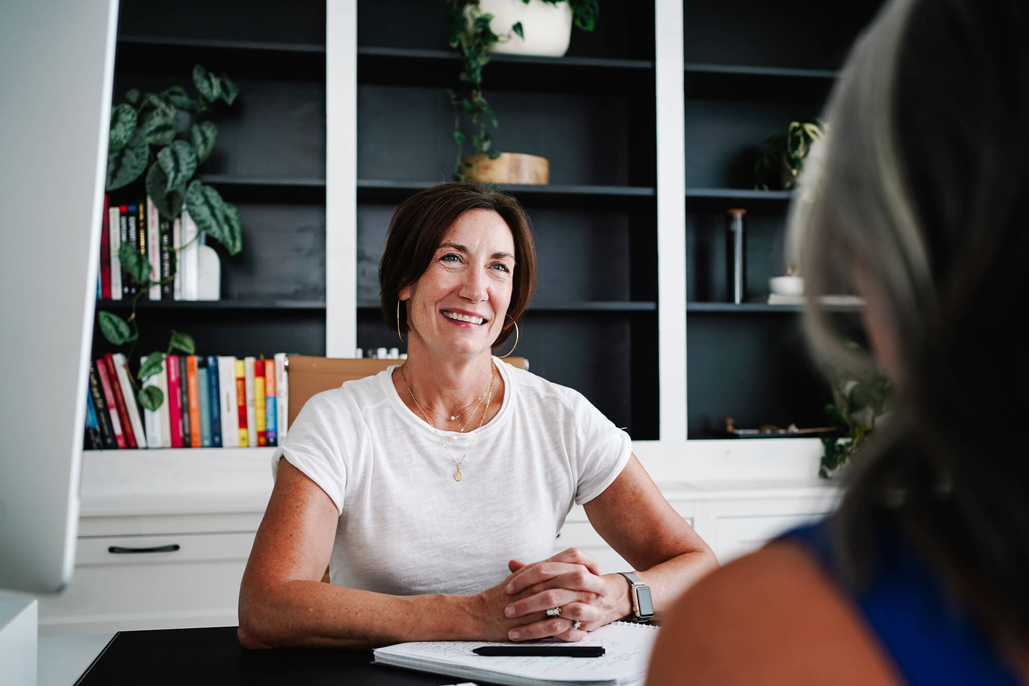 Ann Hackman with client